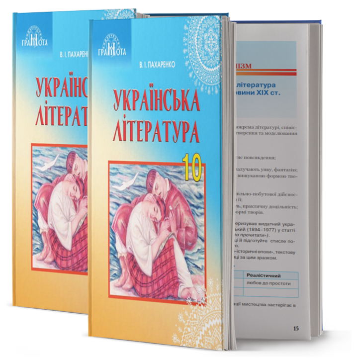 Українська література: Підручник для 10 класу закладів загальної середньої освіти (профільний рівень) - Василь Пахаренко (978-966-349-681-8)