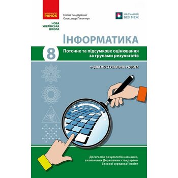 Інформатика 8 клас. Поточне та підсумкове оцінювання за групами результатів
