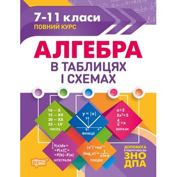 Алгебра в таблицях і схемах 7 -11 класи. Повний курс